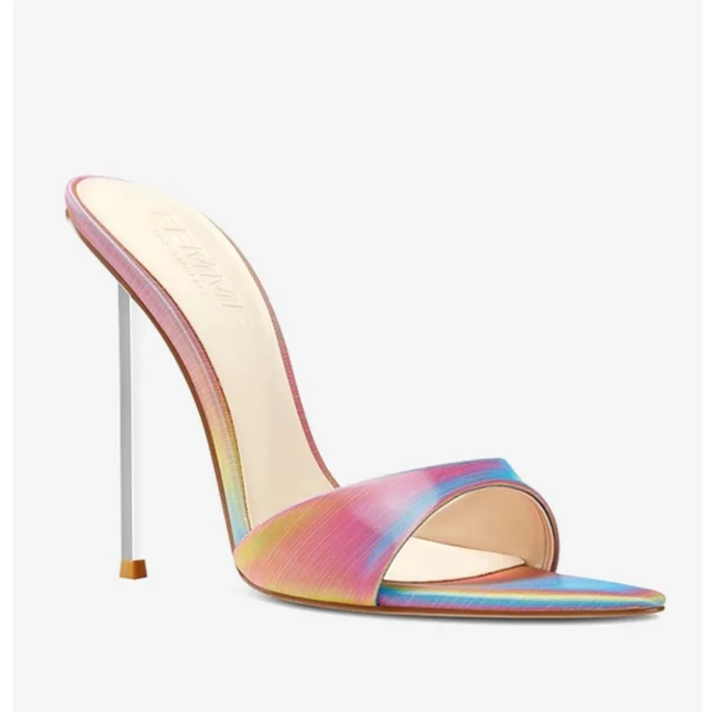 Iridescent Pointed Toe Stiletto Mule Heel - Women - Picture 5 of 16